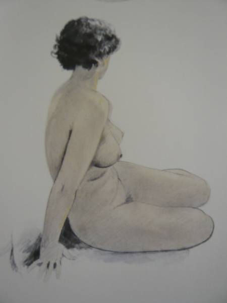 志村立美 素描 画集より 状態良好 新品額装付、落札代金のみ、ara拍卖