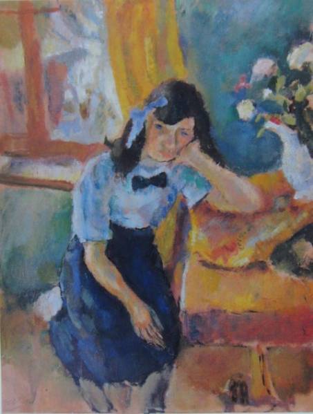 ジュール・パスキン、「Jeune fille accoudee; La Reveuse」、海外版超希少レゾネ、新品額付、ara拍卖