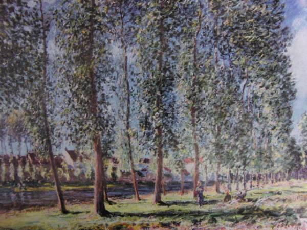アルフレッド・シスレー、「L'ALLEE DES PEUPLIERS A MORET」、海外版超希少レゾネ、新品額付、ara拍卖