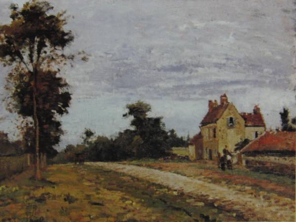 Camille Pissarro、LA GRAND'ROUTE, LOUVECIENNES、海外版超希少レゾネ、新品額装付、fan拍卖