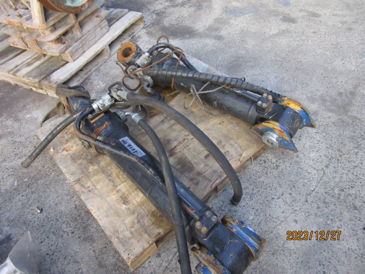 油谷 №4131 油圧シリンダー 重機 ショベル アタッチメント 油圧シリンダ シリンダー ブームシリンダー 排土板 中古 コマツ CAT 2本セット拍卖