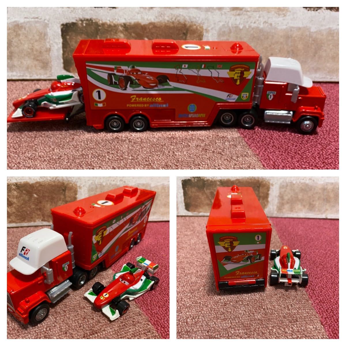 新品未使用 ディズニー カーズ マックトラック トレーラー ベルヌーイ 2台 ミニカー カーズ拍卖