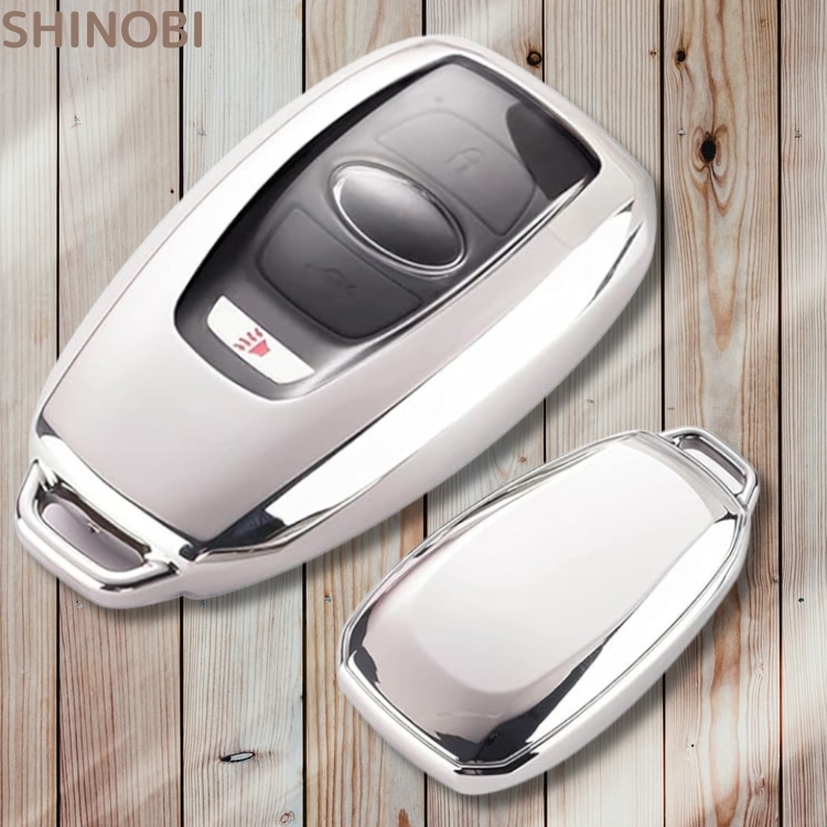 SUBARU スバル 適応 スマートキーケース TPU素材 レヴォーグ レガシィ B4 インプレッサ G4 WRX S4 STI XV クロストレック 等 シルバー拍卖