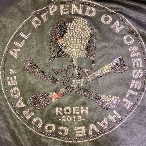 ロエン 総スワロフスキー スカル ジャージ パーカー M 46 程度 鹿革 豹柄 Roen Swarovski skull ドクロ Parka レオパード leopard Y2K 00s拍卖