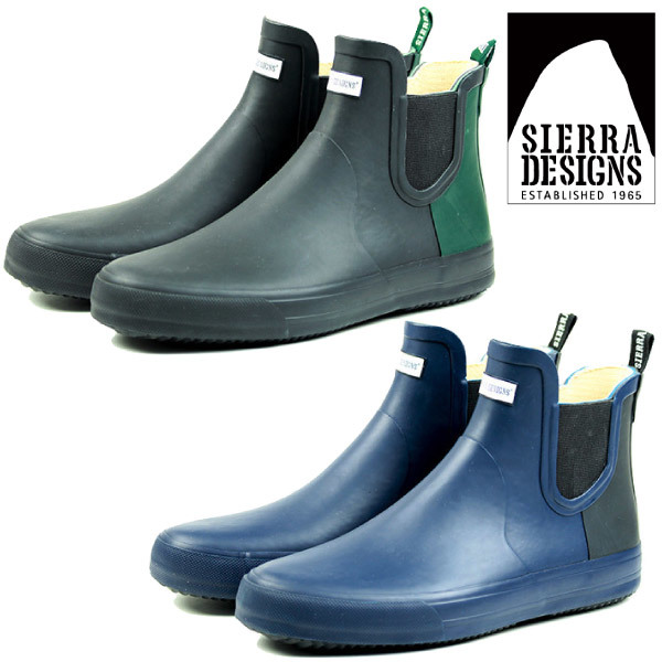 ▲SIERRA DESIGNS シエラデザインズ サイドゴアレインブーツ 長靴 ゴム長 SD2006 ネイビー-ブラック 紺 黒 XS (0910010352-nb-XS)拍卖