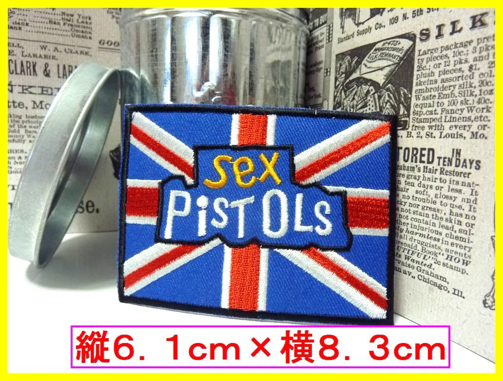 アイロン 接着 刺繍 ワッペン!セックスピストルズ 四角!バンド ロックバンド グッズ ワンポイント 音楽 洋物 洋楽拍卖
