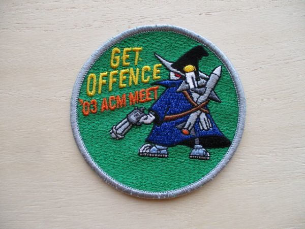 【送料無料】航空自衛隊 ACM MEET 2003 GET OFFENCE刺繍パッチ/第302飛行隊スプークPATCHファントムⅡ戦競PHANTOM2ワッペン空自JASDF M102拍卖