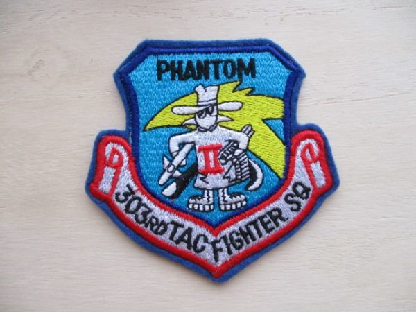 【送料無料】70s 航空自衛隊PHANTOMⅡスプーク303RD TAC FIGHTER SQパッチ/F-4EJ小松基地JASDF303飛行隊RF-4Eファントム2patchワッペン M14拍卖