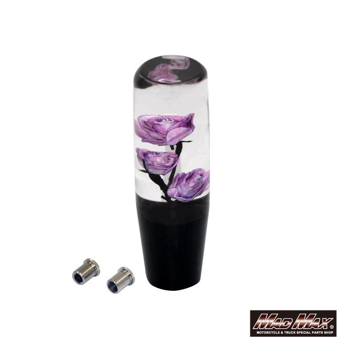MADMAX トラック用品 水中花 シフトノブ 143mm パープル 12*1.25 変換アダプター付/エルフ ハイゼット キャリー ハイエース【送料800円】拍卖