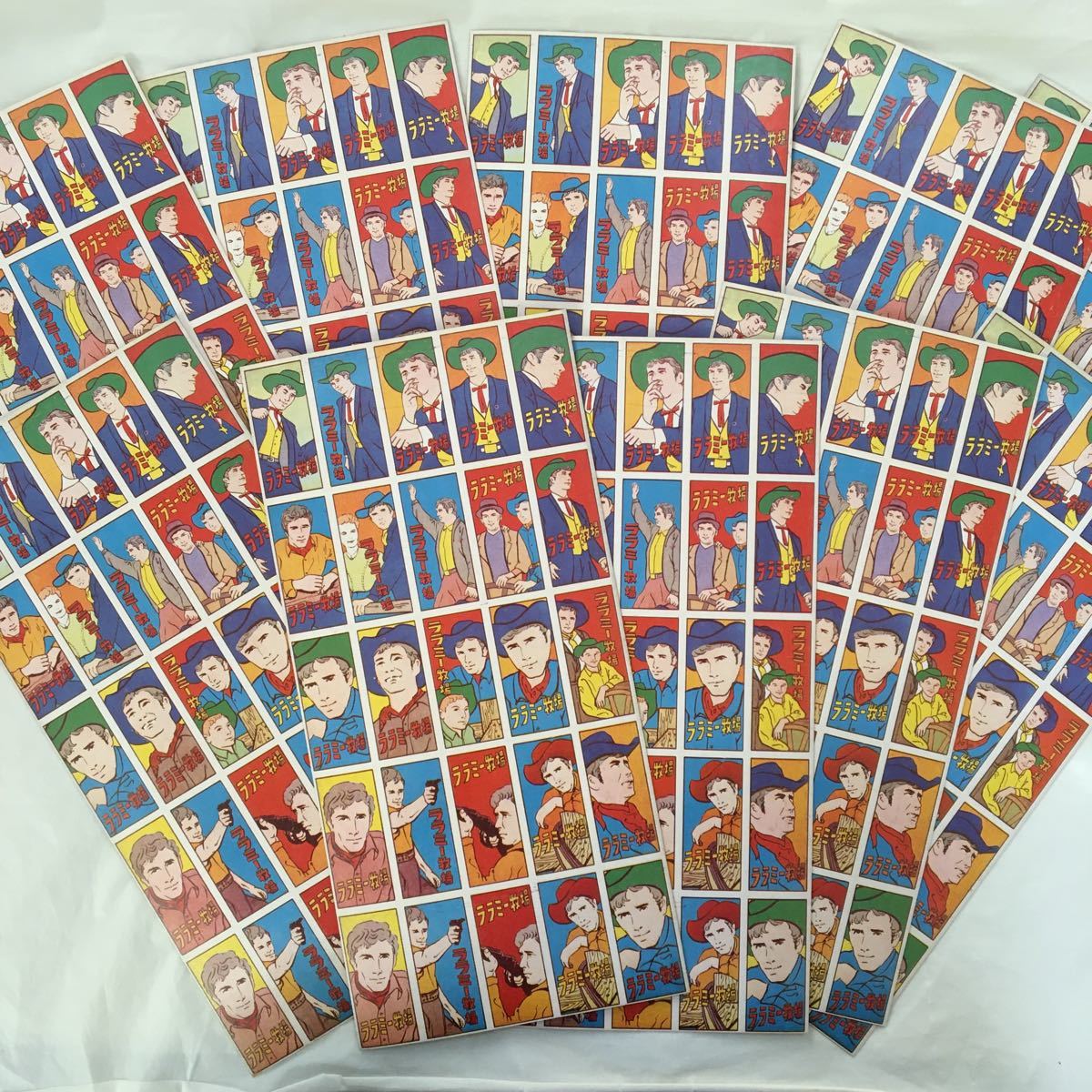 ●ララミー牧場●面子●メンコ●めんこ●未裁断●シート●10枚セット●当時物●激レア●拍卖