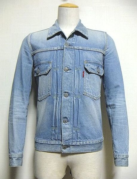 極上:Battalion(バタリオン/旧 ALA).セカンド タイプ デニム ジャケット M(2nd Gジャン/セルビッチ/ビンテージ加工/肩41幅49丈64/marbles)拍卖