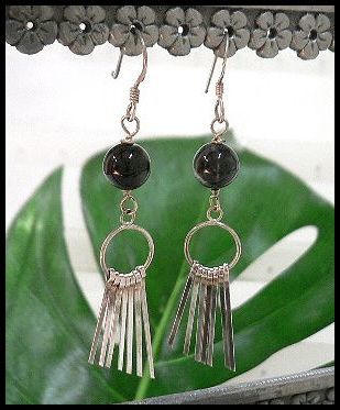 ★在庫処分★シルバー925ピアス2個セット 天然石ブラックトルマリン/店舗閉店のため銀アクセALL50%OFF拍卖