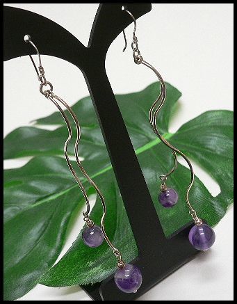 ★在庫処分★シルバー925ピアス2個セット 天然石アメジスト丸玉/店舗閉店のため銀アクセALL50%OFF拍卖