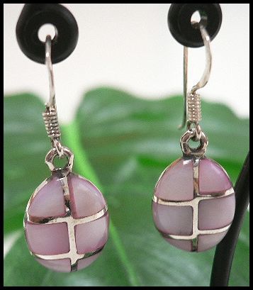 ★在庫処分★シルバー925ピアス2個セット ピンクシェル入りオーバル型/店舗閉店のため銀アクセALL50%OFF拍卖