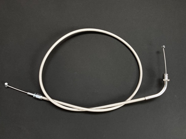 CBR400F メッシュアクセルワイヤー 戻し 20cmロング 日本製拍卖