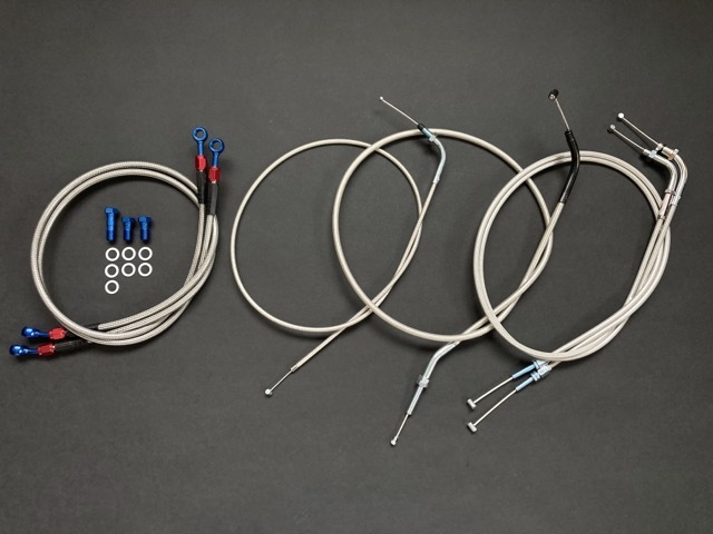 CB400SF ~98y アップハンワイヤーセット STD 純正長 ノーマル長 Ckit拍卖