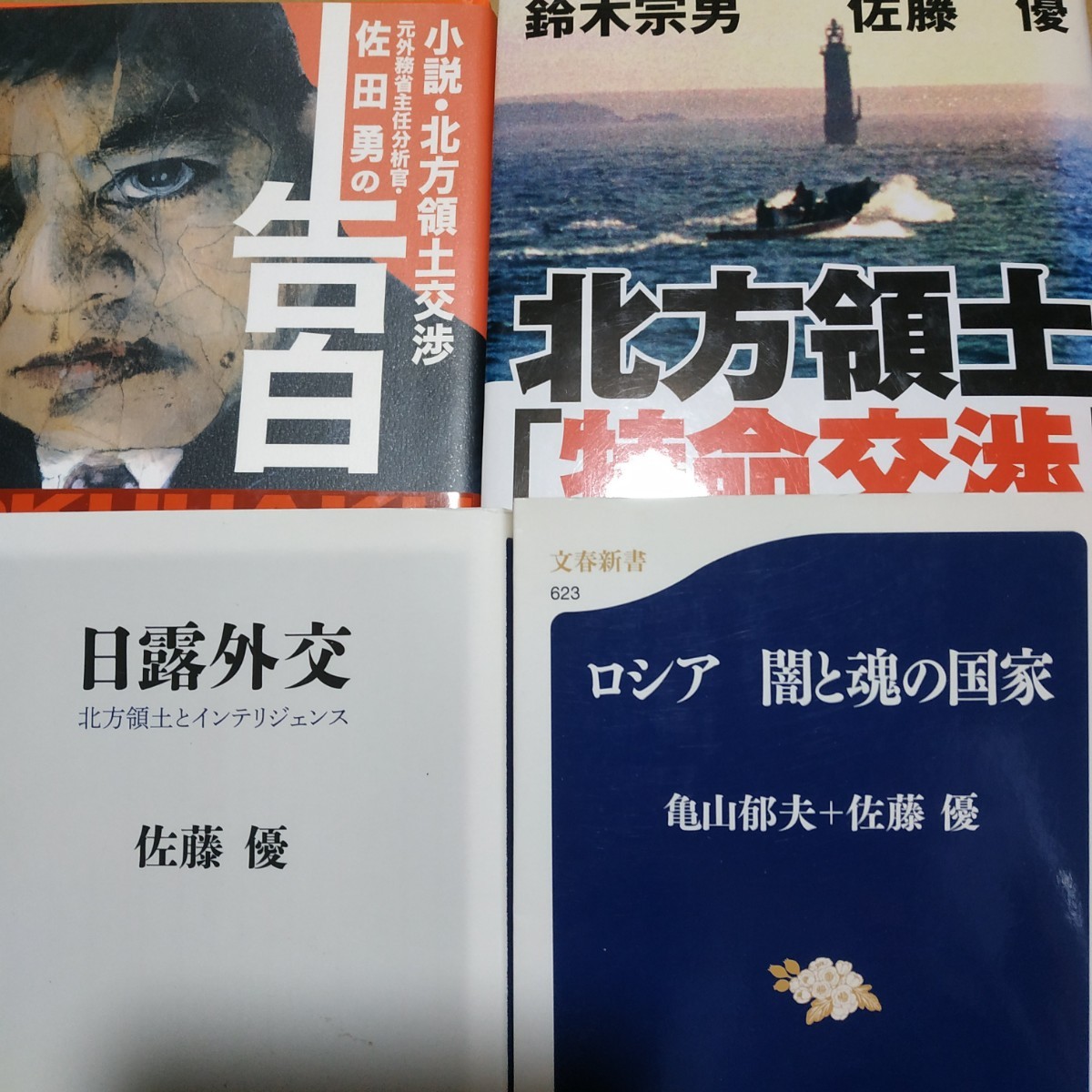 佐藤優北方領土4冊 北方領土特命交渉w鈴木宗男 小説北方領土交渉 日露外交 ロシア闇と魂の国家 ソ連 プーチン エリツィン検索→数冊格安mdt拍卖