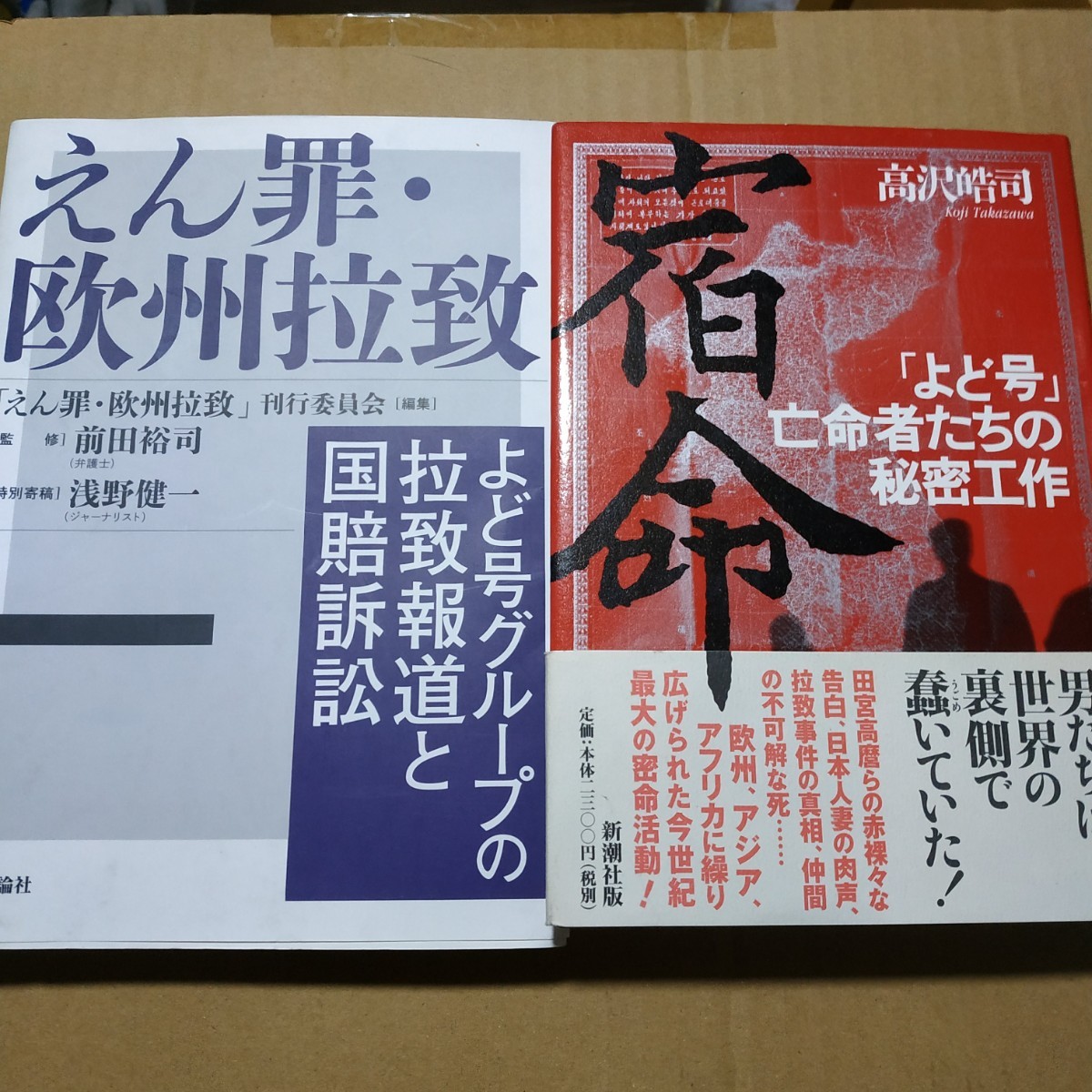 よど号欧州拉致対決2冊 宿命よど号亡命者たちの秘密工作高沢皓司 えん罪欧州拉致よど号グループ拉致報道と国賠訴訟 北朝鮮田宮高麿数冊格安拍卖