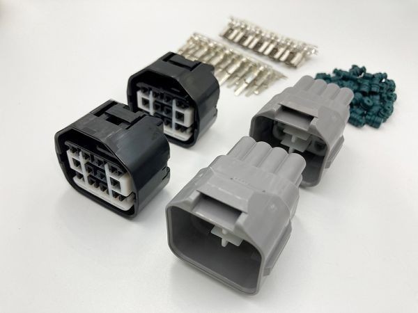 YO-912 【WRX STI S4 前期 ヘッドライト カプラー 左右分 W9TR 12PS*2 端子*2】 送料込 VA A型~C型 純正 コネクター拍卖