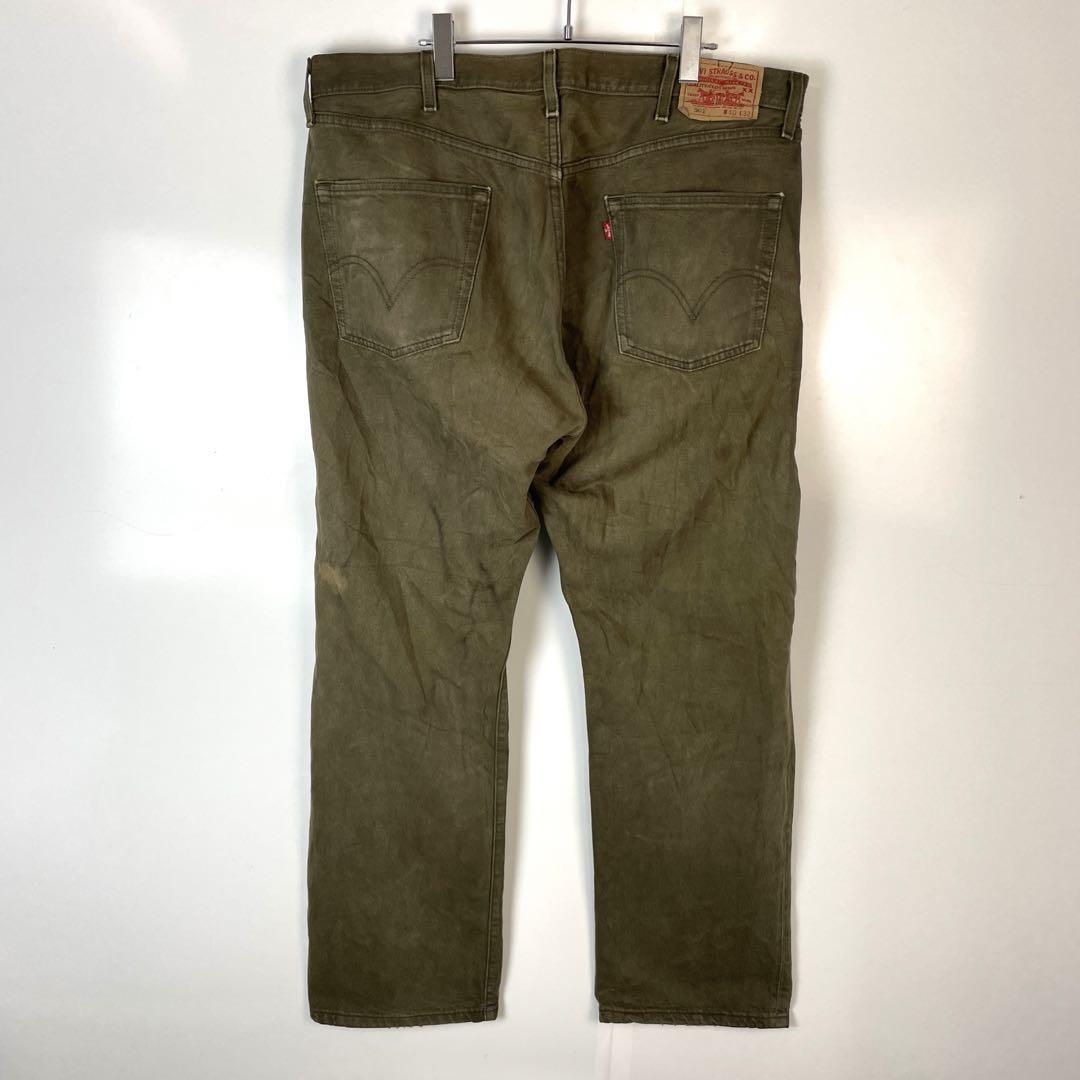 90s00sLevisリーバイス501デニムパンツカーキ40x32ヴィンテージ拍卖