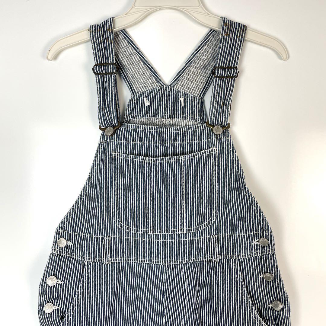 ヴィンテージヒッコリーオーバーオールカットオフストライプデニムリメイク拍卖