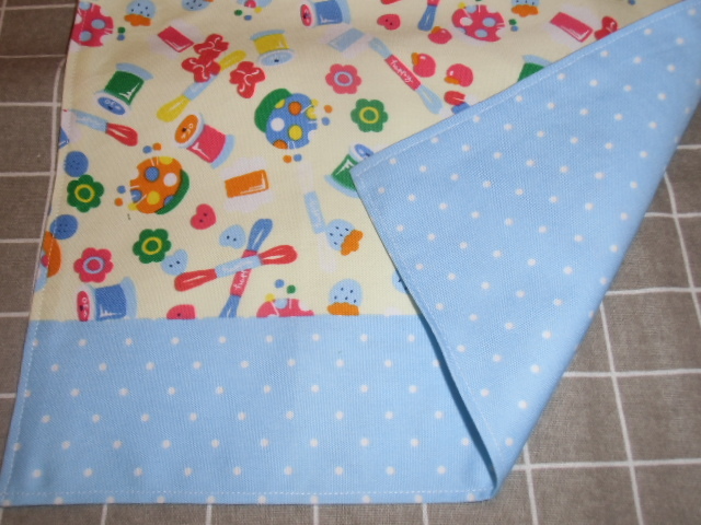 No.39 裏付ランチョンマット ハンドメイド 25x35 ソーイング柄 女の子拍卖