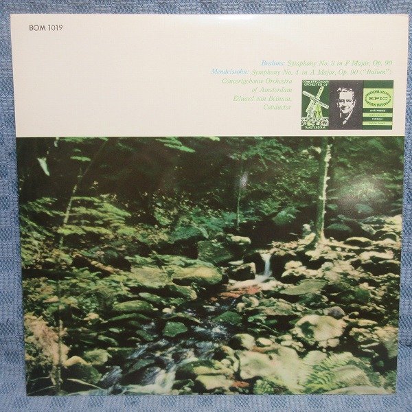 VA339●BOM-1019/エドアルド・ヴァン・ベイヌム指揮/アムステルダム・コンセルトヘボウ管弦楽団「ブラームス:交響曲第3番他」ペラジャケLP拍卖
