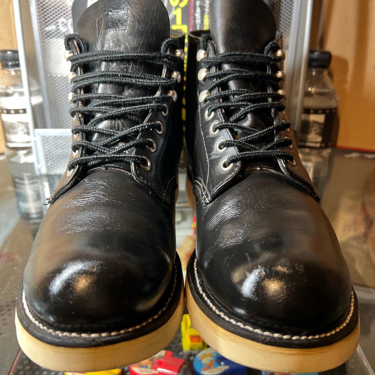 茶芯!清潔!2000年8.5D 約27㎝ 8165 四角羽タグ レッドウイング モックトゥ ヴィンテージ オイルアップ除菌仕上済!激レア!拍卖