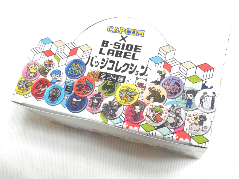 CAPCOM×B-SIDE LABEL バッジコレクション BOX商品 1BOX = 24個入り、全24種類拍卖