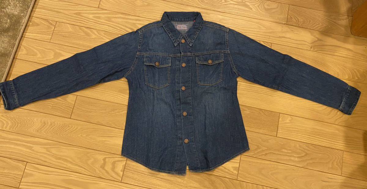 デニムシャツ ハリウッドランチマーケットblue blue H.R.RUNCH MARKET長袖 アメカジ拍卖