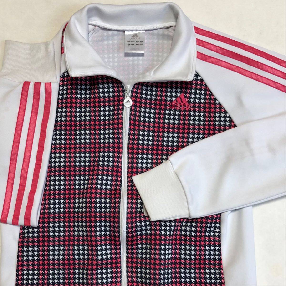 adidas アディダス ジャージ トラック ジャケット トップス S 千鳥格子 × 白 管理C439拍卖