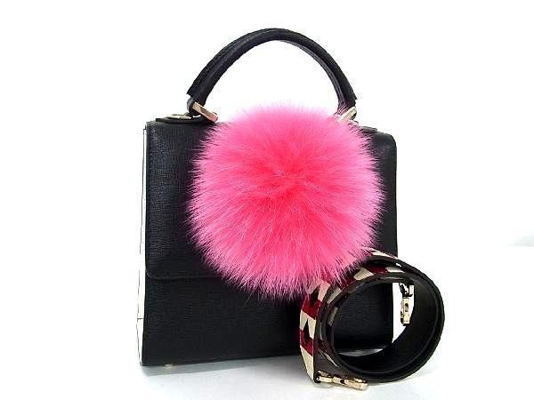 ■新品■未使用■ Les Petits Joueurs レプティジュール レザー×ファー 2WAY ワンハンドル ショルダー ハンドバッグ ブラック系 BH0509拍卖