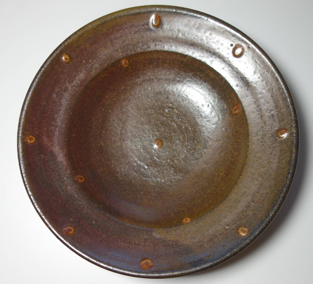 倣明朝期福建徳化窯茶器 高級茶蕎麦釉 手描き 周易・八五霰入り 茶菓子皿 海のシルクロード拍卖