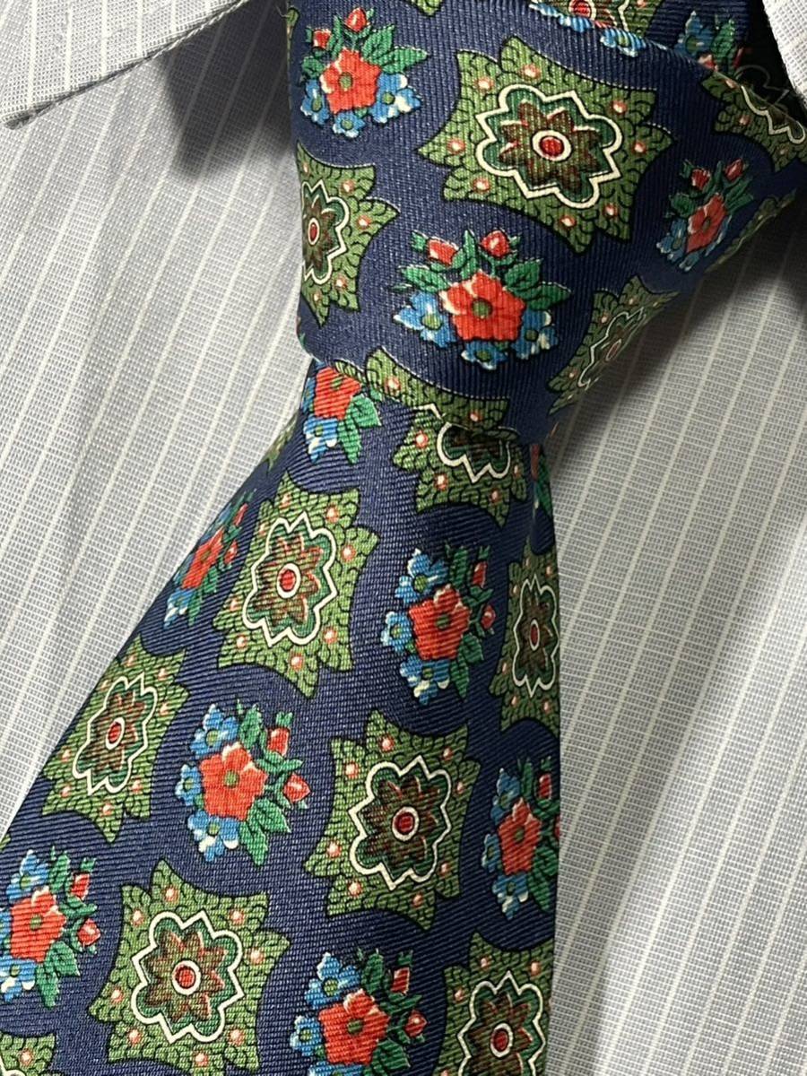 美品 ″Cravats of London″ クラヴァッツオブロンドン 小紋 ブランドネクタイ 401332拍卖