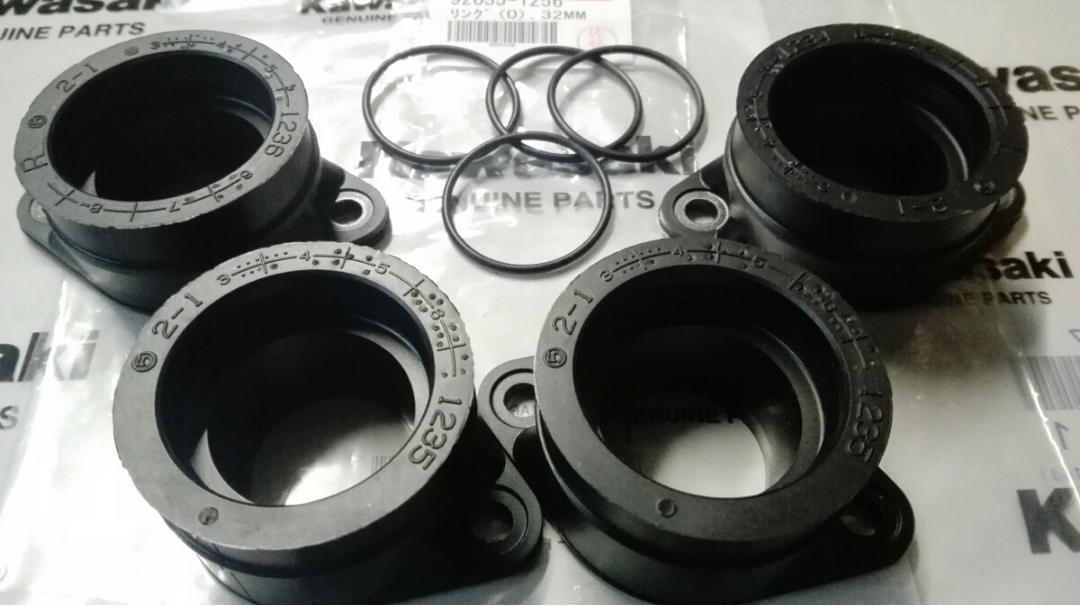 Kawasaki カワサキ純正 ZEPHYR 400 ゼファー400 インシュレーターセット キヤブレータ ジョイント 新品 ゼフアー400拍卖