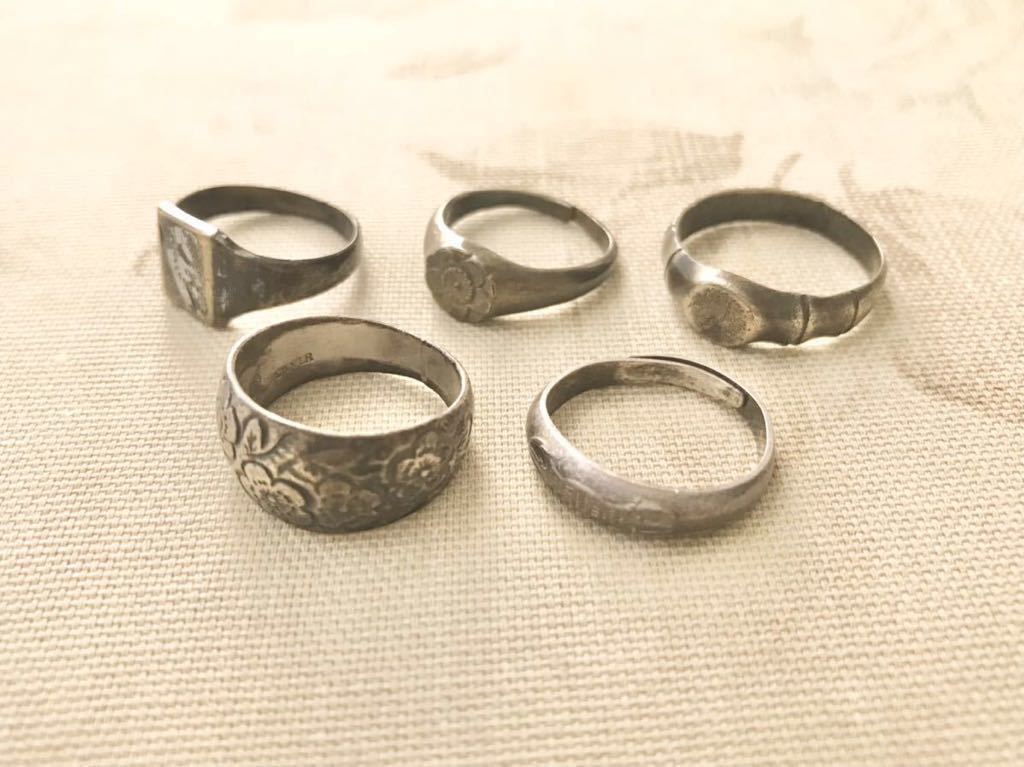花 フラワー FLOWER梅 ウメ 竹 タケ バンブー 法具 仏具 五鈷杵 金剛杵 チベット 密教 silver シルバー 純銀製 925 時代 年代 指輪 リング拍卖