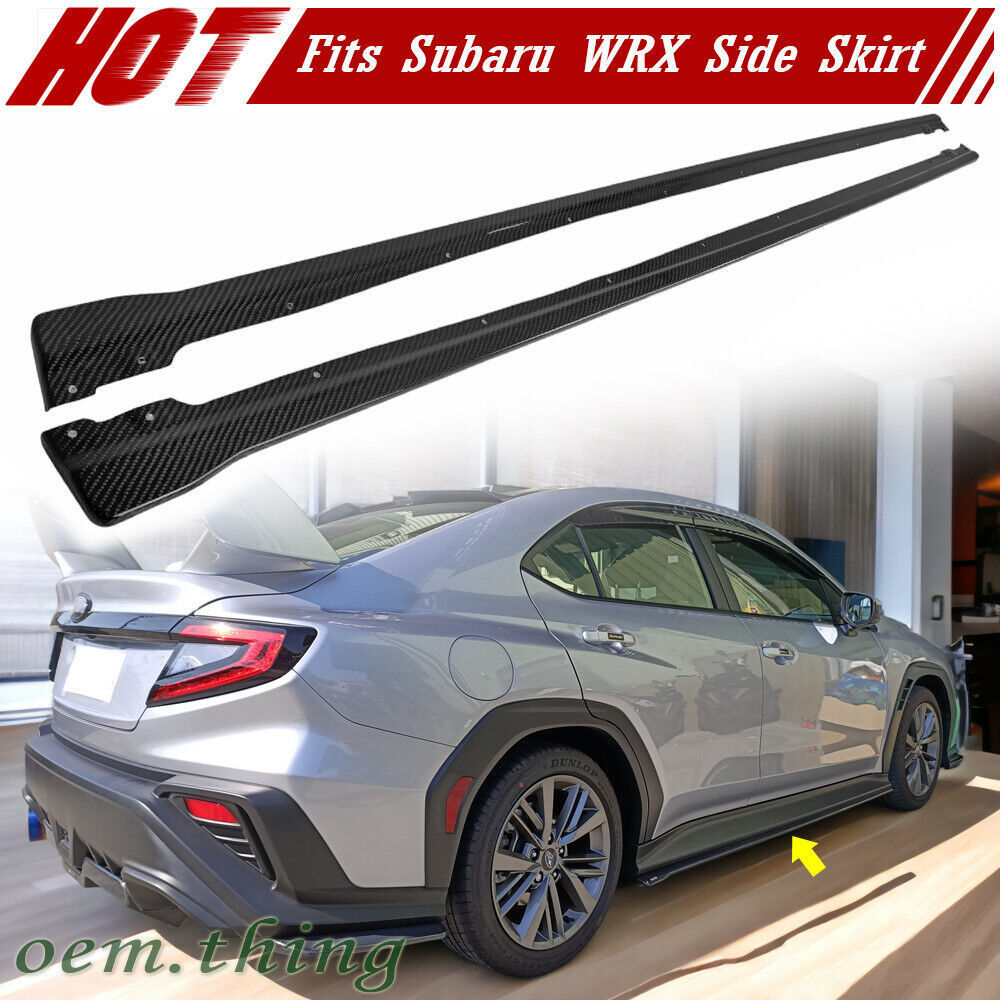 2022+ カーボン スバル WRX STI S4 VB系 セダン 本物のカーボン サイドステップスポイラー サイドスカート 左右セット 2pcs エアロ拍卖