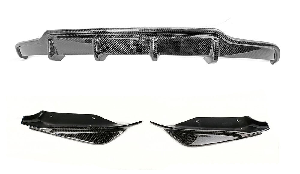 2017-2024 スプリッタースポイラー+ディフューザースポイラー 2点セット 本物のカーボン V TYPE リアサイドスポイラー エアロ 左右セット拍卖