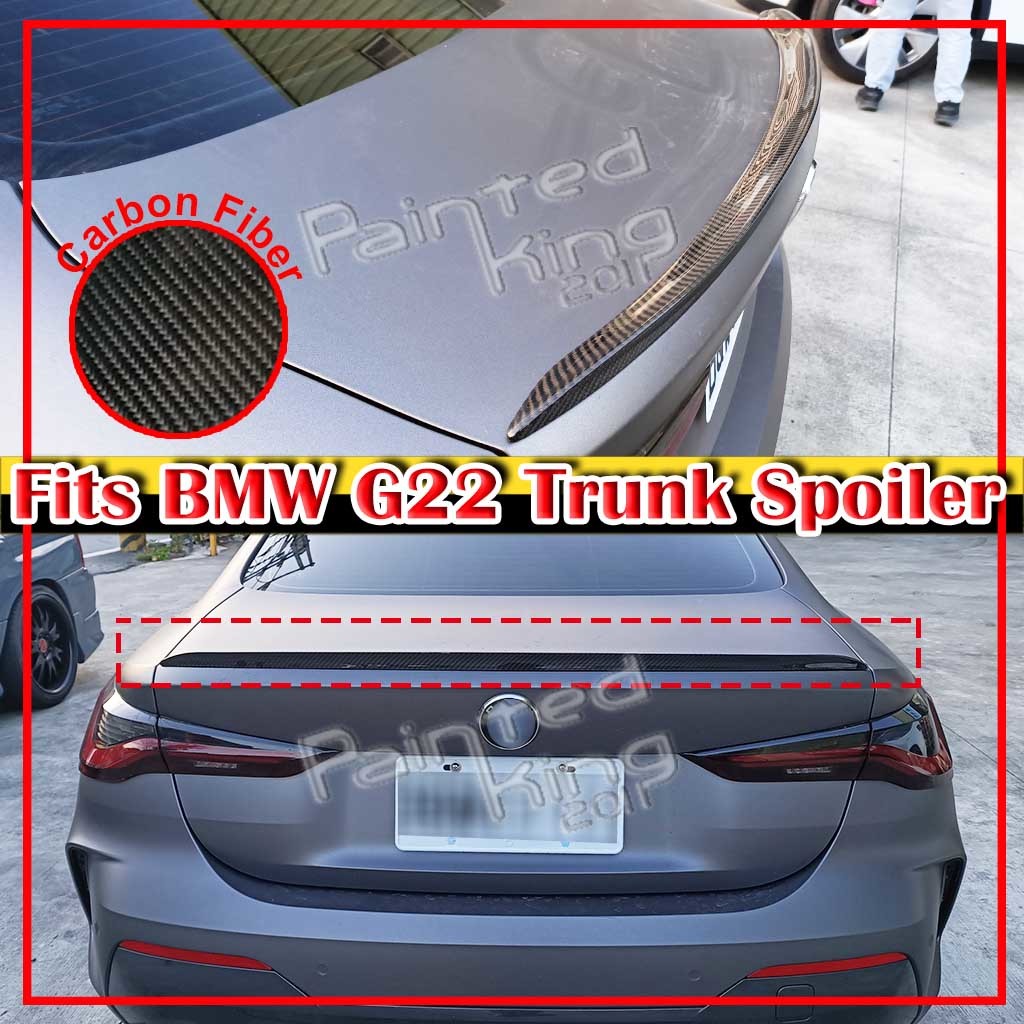 2021-2024 BMW 4シリーズ クーペ G22/G82 M4 本物のカーボン OE TYPE リアトランクスポイラー エアロ ウイング スポイラー拍卖