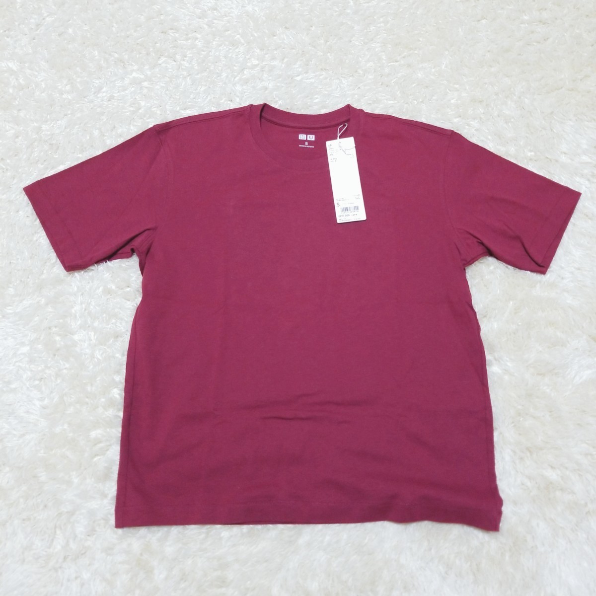 送料無料★Y1131 新品・タグ付き UNIQLO U ユニクロユー リラックスフィット クルーネックTシャツ 綿 コットン100% 半袖 レディース S拍卖