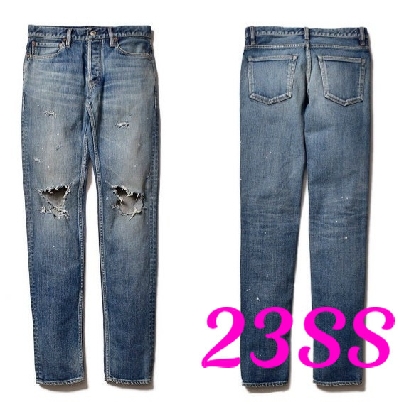 即決 未使用 23SS 定価39,600円 MINEDENIM クラッシュ ストレッチ スキニー デニムパンツ マインデニム 野口強さん監修 送料無料 拍卖