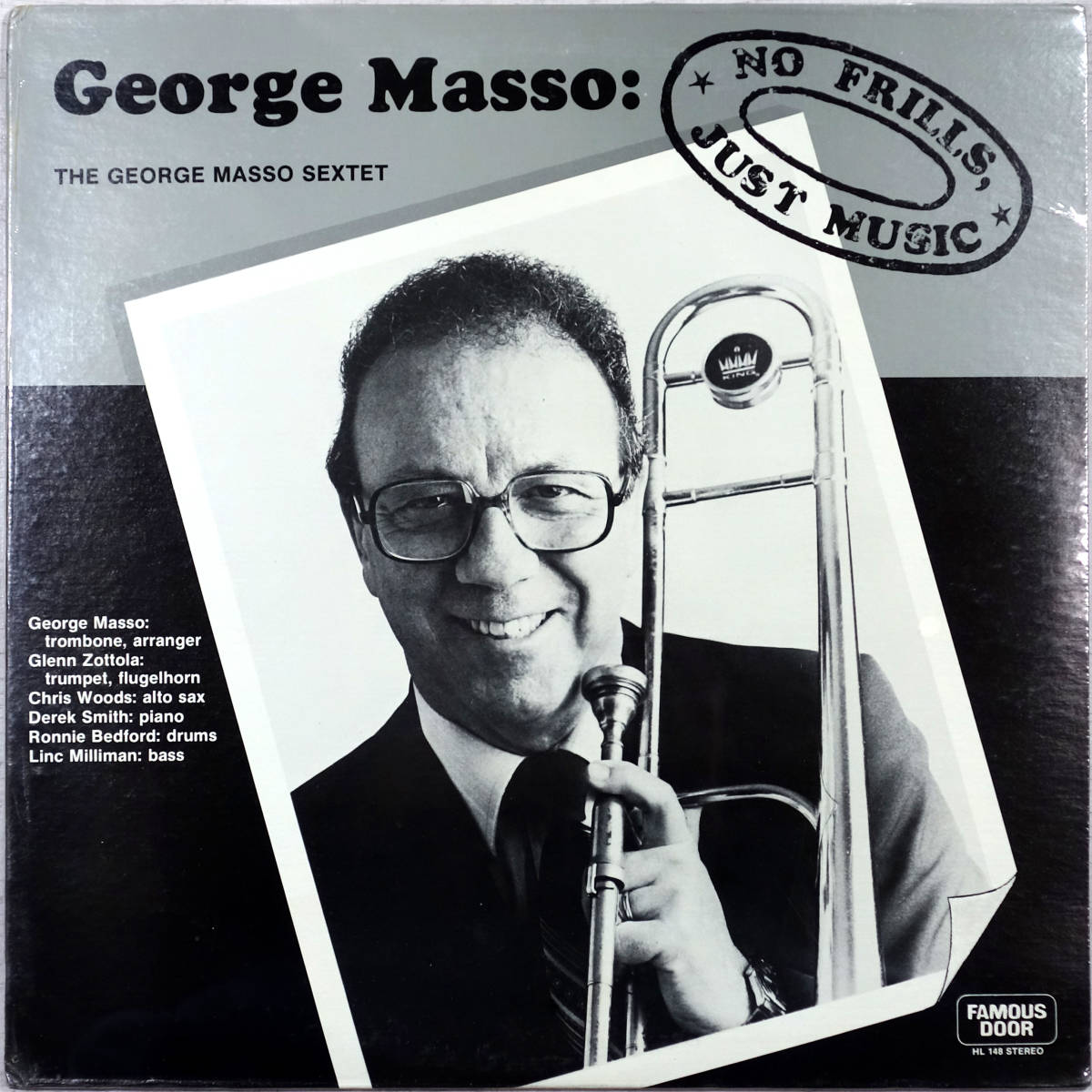 ◆THE GEORGE MASSO SEXTET/NO FRILLS, JUST MUSIC (US LP/Sealed) -Derek Smith, Chris Woods, Ronnie Bedford拍卖