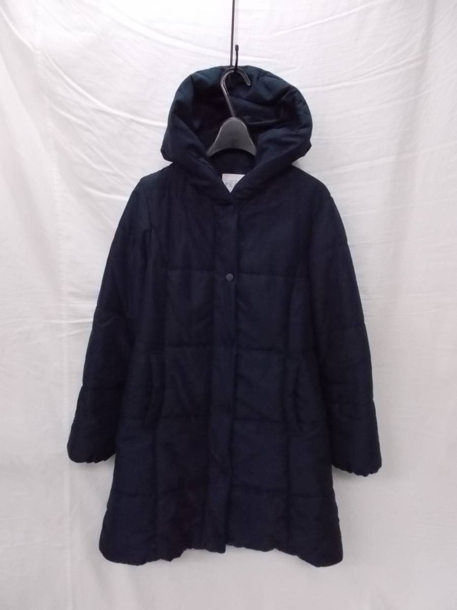 ラスト出品▼E hyphen world gallery PEACE▼中わたフーデッドコート/F/ネイビー拍卖