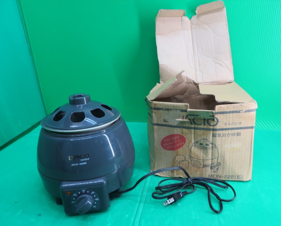 Z-2887■ESPACIO エスパシオ 電気おかゆ鍋 MON-222(E) 中古 動作品 拍卖