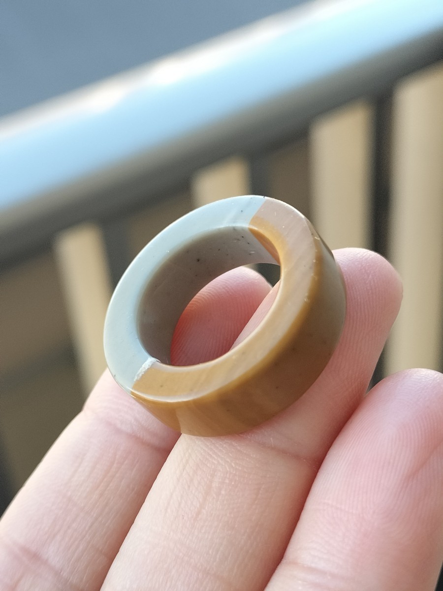 天然玉石 天然石 リング 藍田玉 指輪 8号 9号拍卖