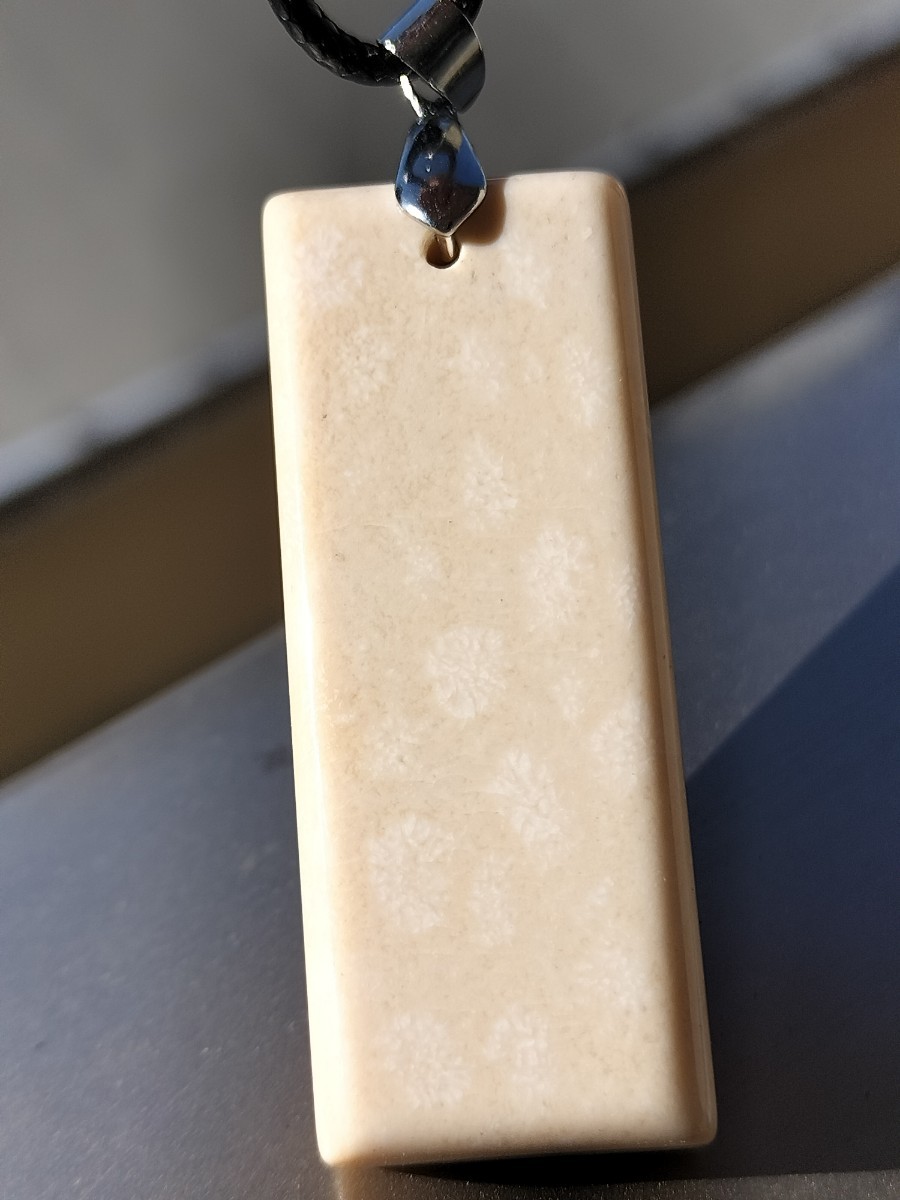 【セール品5】天然石 菊目石 フォッシルコーラル ペンダントトップ ネックレス拍卖