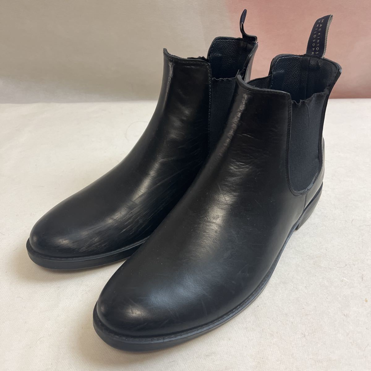 マッキントッシュ ブーツ メンズ レザー ブラック 40/S拍卖