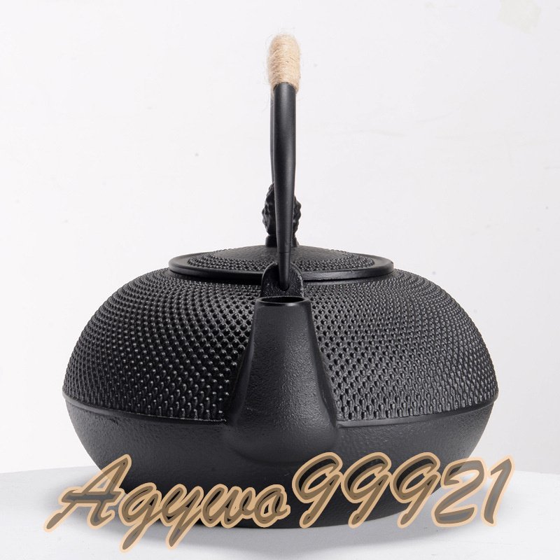 大容量 鉄瓶 急須を入れる 鋳鉄製の壷 ティーポット手作り コーティングなし お茶の道具 3000ML拍卖