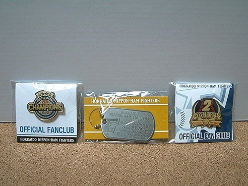 北海道日本ハムファイターズ ピンバッチ ドッグタグ 3個セット(2CD)拍卖