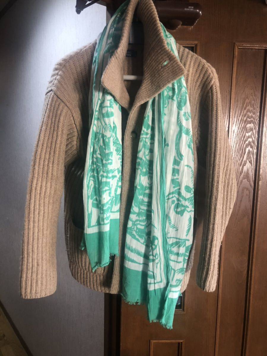 厚手カーディガン ジャケット ウール ニット コットンのスカーフ拍卖